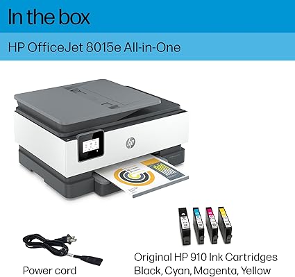 HP OfficeJet 8015e Wireless Color All-in-One Printer, - Image 2